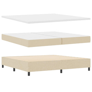 Boxspringbett Creme 200x200 cm