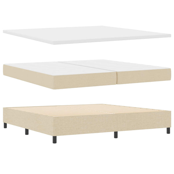 Boxspringbett Creme 200x200 cm