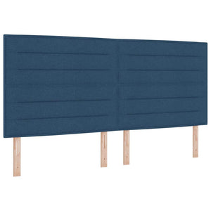 Boxspringbett Blau 200x200 cm mit Matratze
