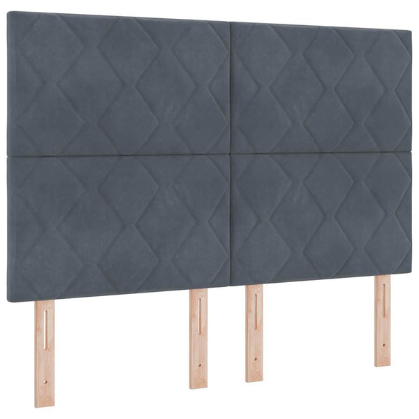 Boxspringbett Dunkelgrau Samt 140x190 cm