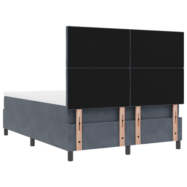 Boxspringbett Dunkelgrau Samt 140x190 cm