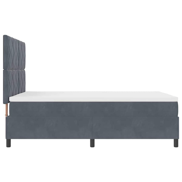 Boxspringbett Dunkelgrau Samt 140x190 cm