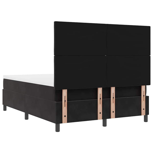 Boxspringbett Schwarz Samt 140x200 cm