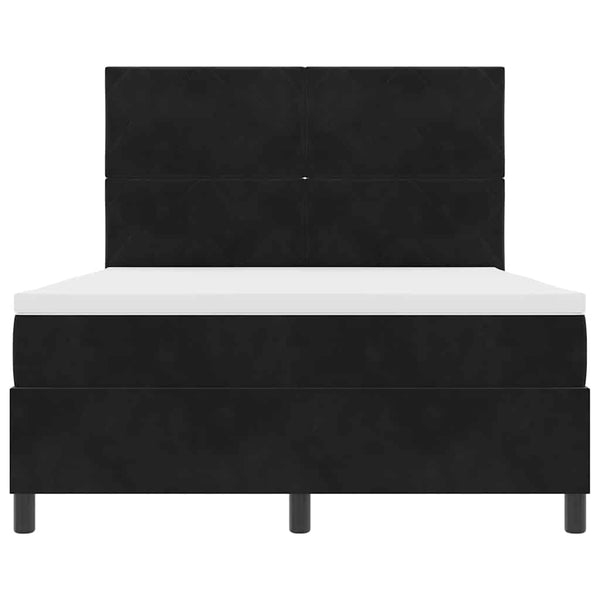 Boxspringbett Schwarz Samt 140x200 cm
