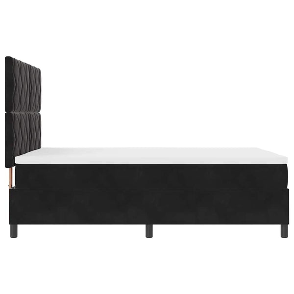Boxspringbett Schwarz Samt 140x200 cm