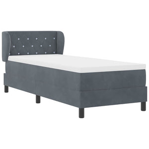 Boxspringbett Dunkelgrau Samt 80x200 cm