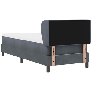 Boxspringbett Dunkelgrau Samt 80x200 cm