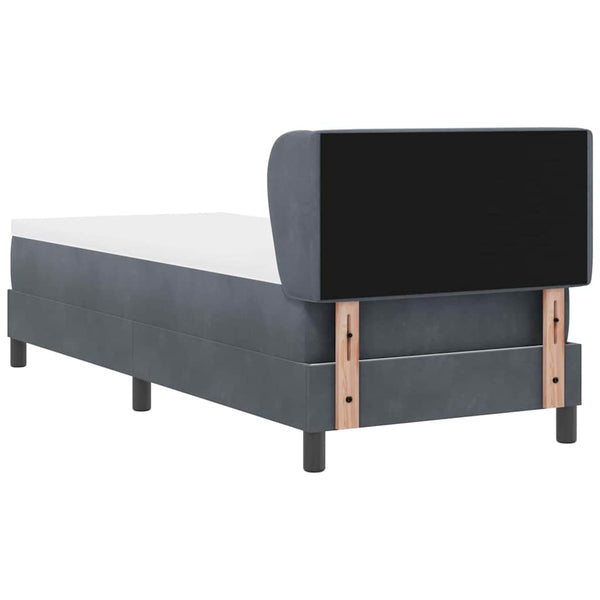 Boxspringbett Dunkelgrau Samt 80x200 cm