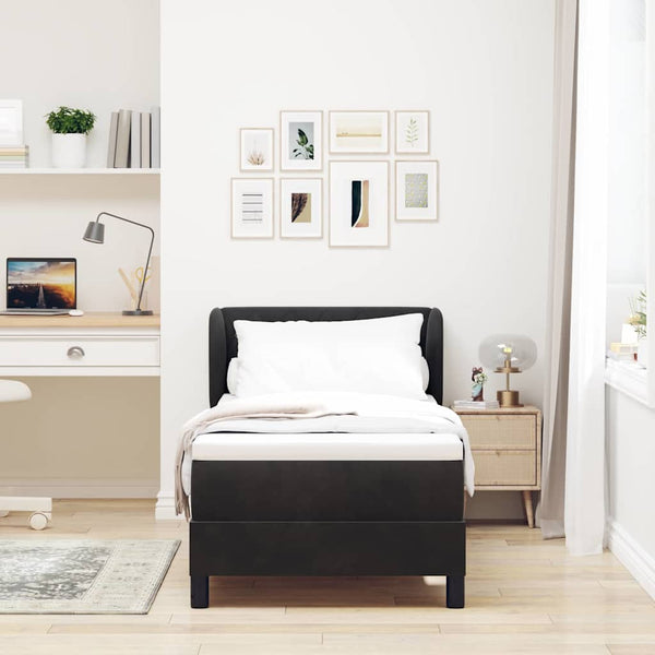 Boxspringbett Schwarz Samt 80x200 cm