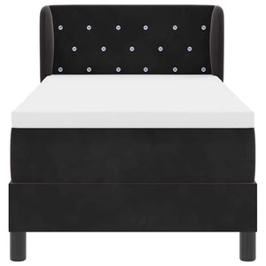Boxspringbett Schwarz Samt 80x200 cm