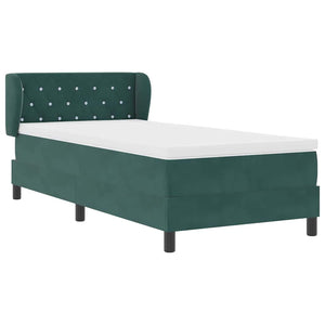 Boxspringbett Dunkelgrün Samt 90x190 cm