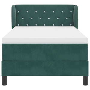 Boxspringbett Dunkelgrün Samt 90x190 cm