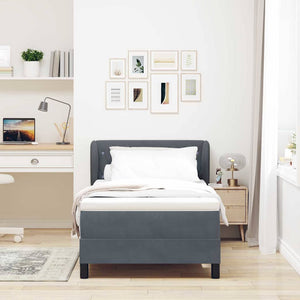 Boxspringbett Dunkelgrau Samt 90x200 cm