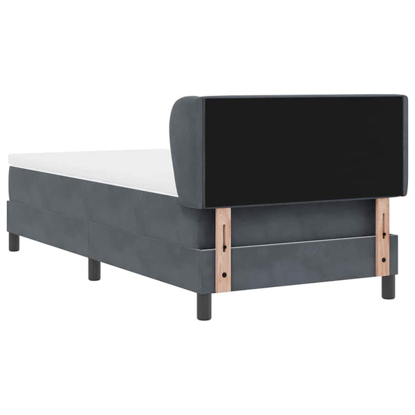 Boxspringbett Dunkelgrau Samt 90x200 cm