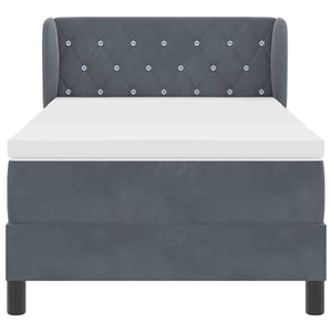 Boxspringbett Dunkelgrau Samt 90x200 cm