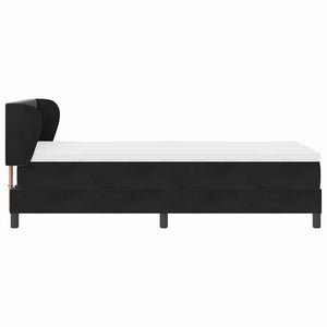 Lit coffre avec tête de lit vidaXL noir 90 x 200 cm velours
