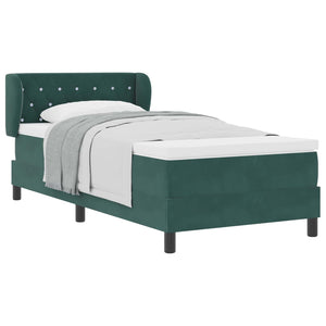 Boxspringbett Dunkelgrün Samt 90x200 cm