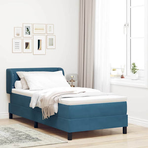 Boxspringbett Dunkelblau Samt 90x200 cm