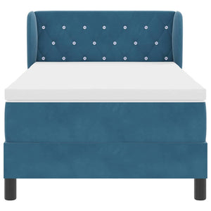 Boxspringbett Dunkelblau Samt 90x200 cm