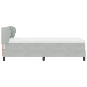 vidaXL Lit tapissier avec tête de lit Gris clair 100 x 200 cm Velours