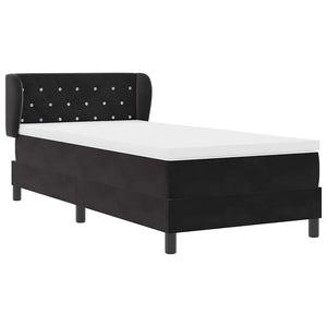 Boxspringbett Schwarz 100x200 cm Samt