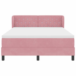 Boxspringbett Rosa Samt 140x190 cm