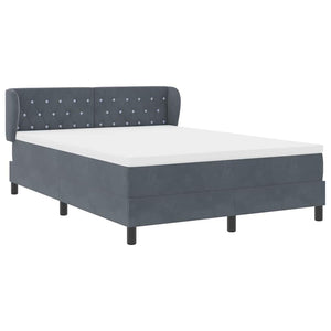 Boxspringbett Dunkelgrau Samt 140x200 cm