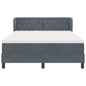 Boxspringbett Dunkelgrau Samt 140x200 cm