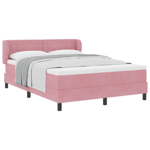 Boxspringbett Rosa Samt 140x200 cm