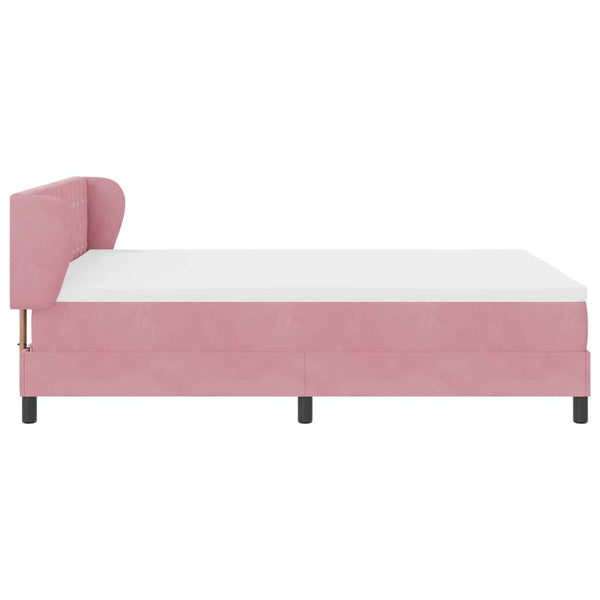 Boxspringbett Rosa Samt 140x200 cm