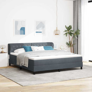 Boxspringbett Dunkelgrau 180x200 cm Samt