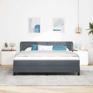Boxspringbett Dunkelgrau 180x200 cm Samt