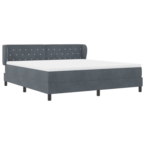 Boxspringbett Dunkelgrau 180x200 cm Samt
