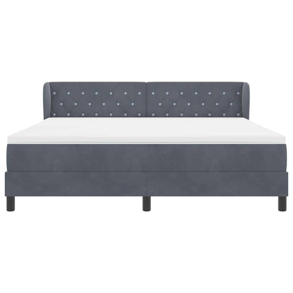 Boxspringbett Dunkelgrau 180x200 cm Samt
