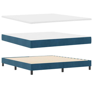 Boxspringbett Dunkelblau Samt 180x200 cm