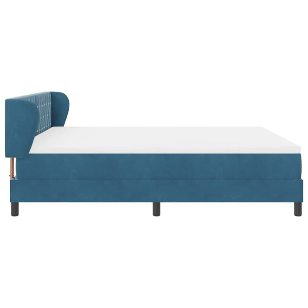 Boxspringbett Dunkelblau Samt 180x200 cm