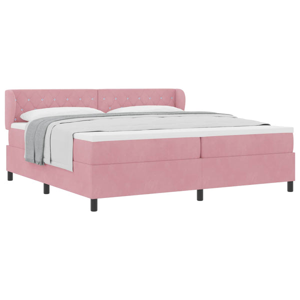 Boxspringbett Rosa 200x200 cm Samt