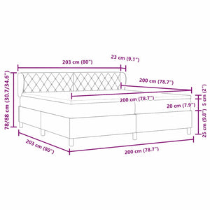 Boxspringbett Rosa 200x200 cm Samt