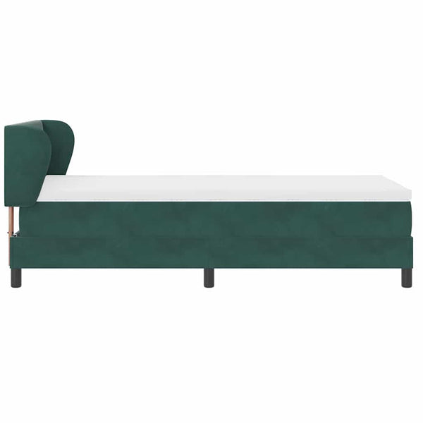 vidaXL Lit coffre avec tête de lit vert foncé 80 x 200 cm Velours