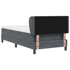 Boxspringbett Dunkelgrau Samt 100x200 cm