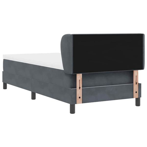 Boxspringbett Dunkelgrau Samt 100x200 cm