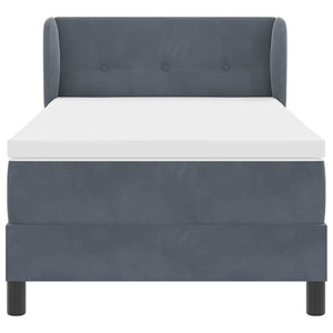 Boxspringbett Dunkelgrau Samt 100x200 cm
