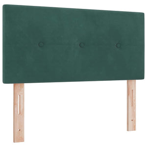 Boxspringbett Dunkelgrün Samt 100x200 cm