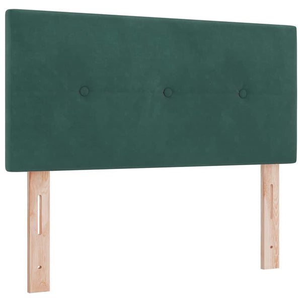 Boxspringbett Dunkelgrün Samt 100x200 cm