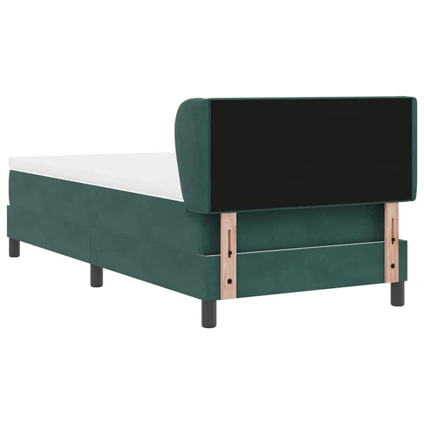 Boxspringbett Dunkelgrün Samt 100x200 cm
