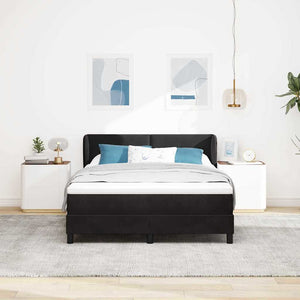 Boxspringbett Schwarz Samt 160x200 cm
