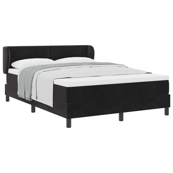 Boxspringbett Schwarz Samt 160x200 cm