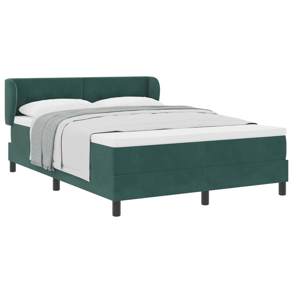 Boxspringbett Dunkelgrün Samt 160x200 cm