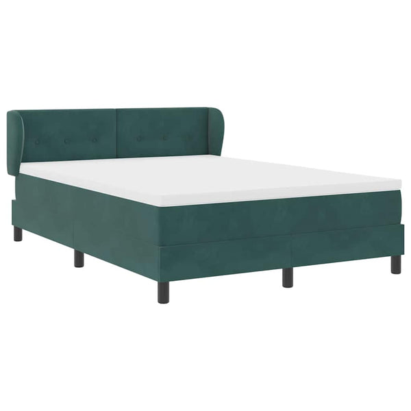 Boxspringbett Dunkelgrün Samt 160x200 cm