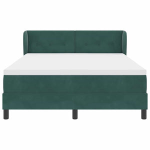 Boxspringbett Dunkelgrün Samt 160x200 cm